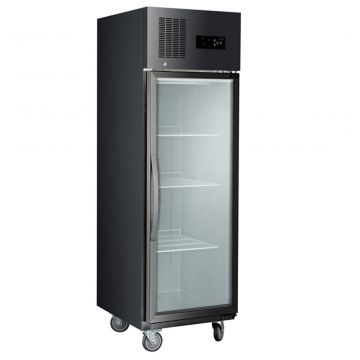 Thermaster Tecnotherm SUFG500B 1 Door Black Stainless Steel Display Freezer