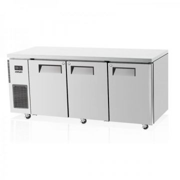 SKIPIO SURF183 Stainless Steel 3 Solid Door Dual Temp Undercounter Combo FridgeFreezer 