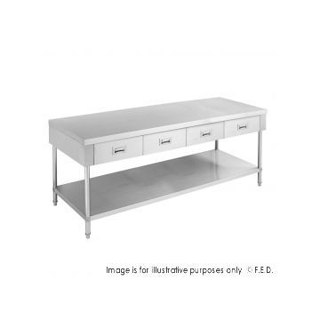 MODULAR SYSTEMS SWBD61800 Work bench with 4 Drawers and Undershelf