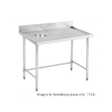 FED High Quality Stainless Steel Bench with splashback SWCB71200R