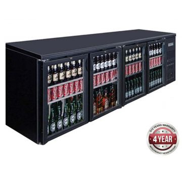 Thermaster BC4100G Black Magic Four Door Drink Cooler