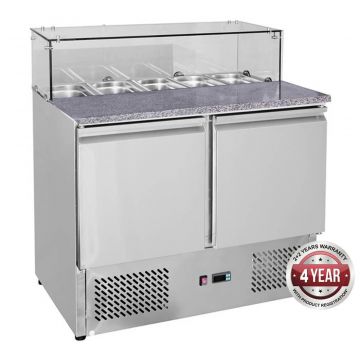 Thermaster GNS900E Two Door Salad Marble Prep Top