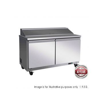 Thermaster TSB1555 2 Door Stainless Steel Pizza Prep Bench