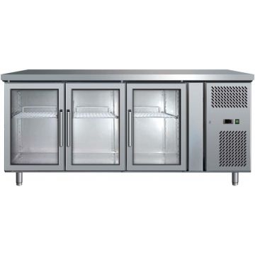 Bromic UBC1795GD 3 door Glass Door Gastronorm Underbar Fridge