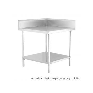 Modular Systems WBCB60600A Corner Workbench with 150mm Splashback Undershelf