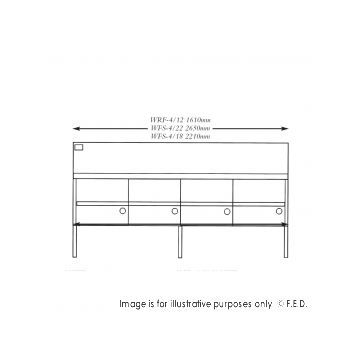 FED Gas Fish and Chips Fryer Four Fryer WFS418