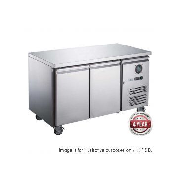 FED X Series XUB7C13S2V Solid 2 Door Bench Fridge