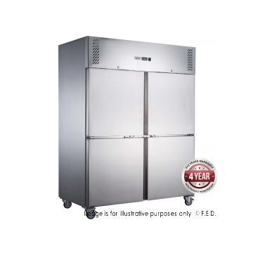 FED X Series XURF1410S2V Upright 4x 12 Door SS Freezer