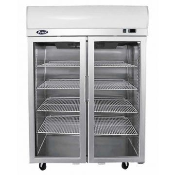 Atosa YCF9408 Compact Glass 2 Door Display Freezer